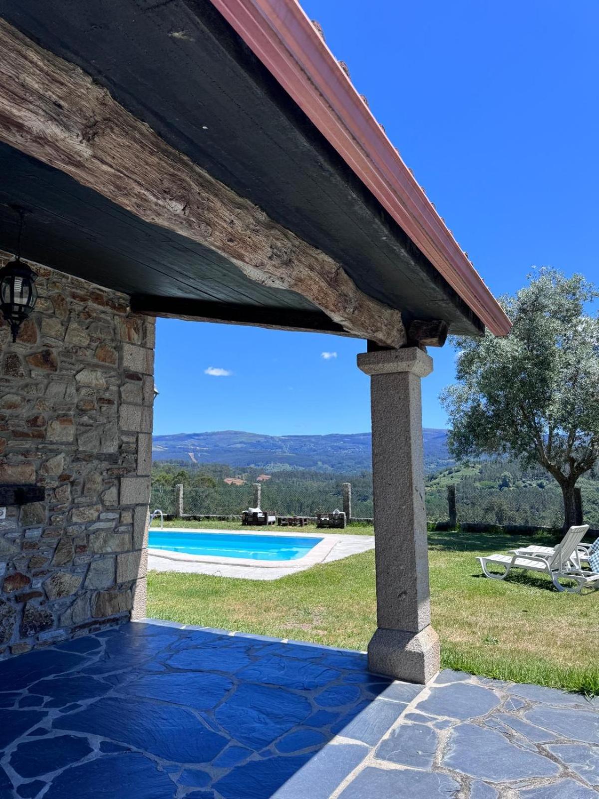 Casa 2 Habitaciones Con Piscina Y Cenador Al Aire Libre Pontevedra Esterno foto